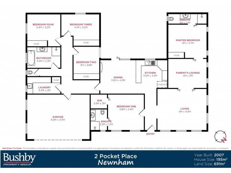 2 Pocket Place, Newnham TAS 7248 Floorplan