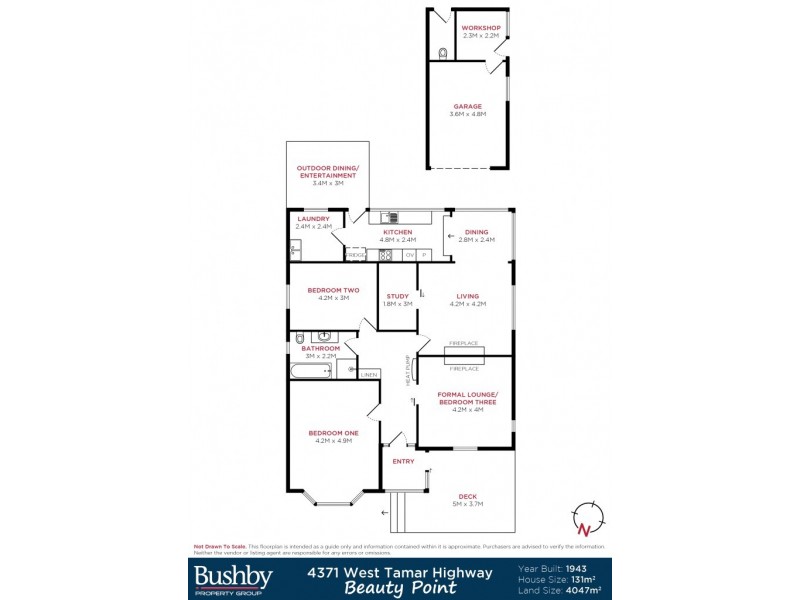 4371 West Tamar Highway, Beauty Point TAS 7270 Floorplan