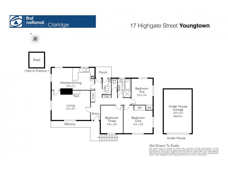 17 Highgate Street, Youngtown TAS 7249 Floorplan