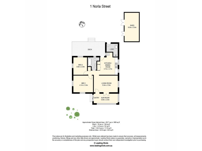 1 Norla Street, Chermside QLD 4032 Floorplan