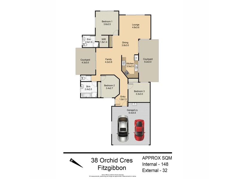 38 Orchid Crescent, Fitzgibbon QLD 4018 Floorplan