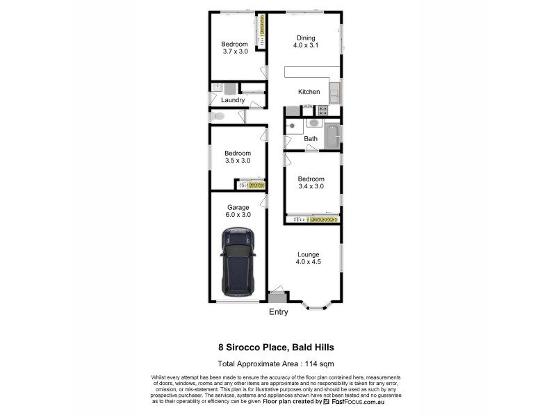 8 Sirocco Place, Bald Hills QLD 4036 Floorplan