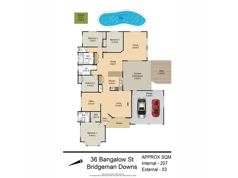 36 Bangalow Street, Bridgeman Downs QLD 4035 Floorplan