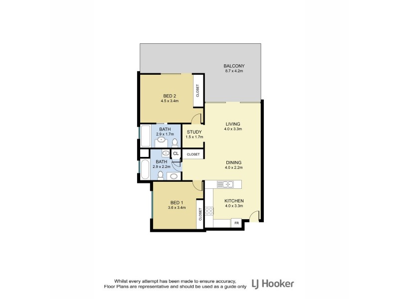 2203/19 Playfield Street, Chermside QLD 4032 Floorplan