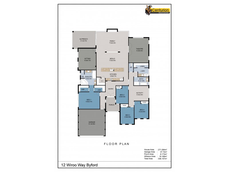 12 Wiroo Way, Byford WA 6122 Floorplan