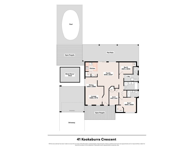 41 Kookaburra Crescent, High Wycombe WA 6057 Floorplan