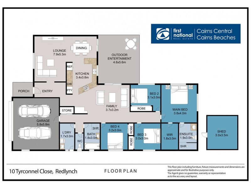 10 Tyrconnell Crescent, Redlynch QLD 4870 Floorplan