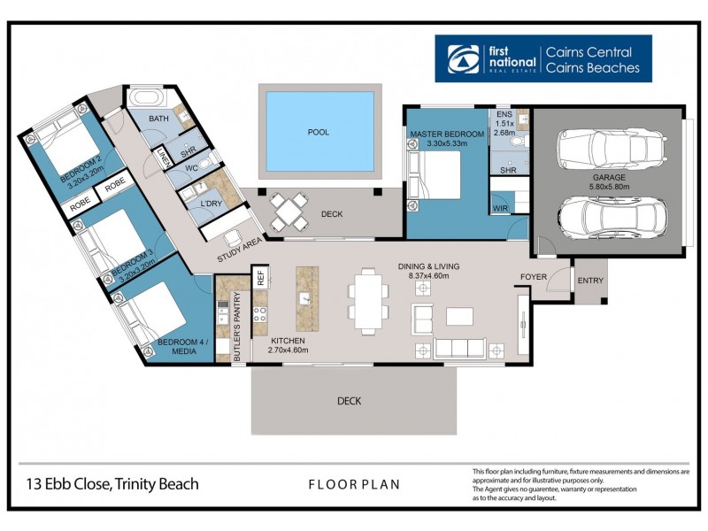 13 Ebb Close, Trinity Beach QLD 4879 Floorplan