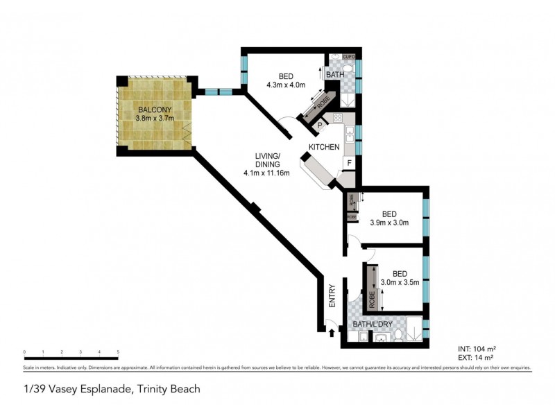1/39-43 Vasey Esplanade, Trinity Beach QLD 4879 Floorplan