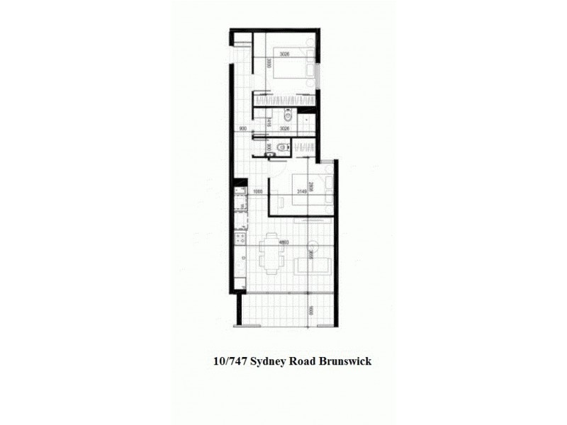 102/747 Sydney Road, Brunswick VIC 3056 Floorplan