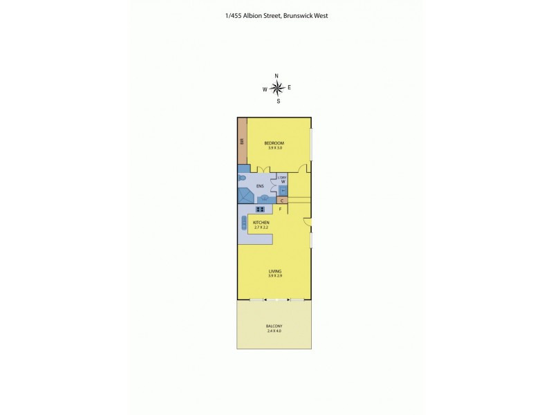 1/455 Albion Street, Brunswick West VIC 3055 Floorplan