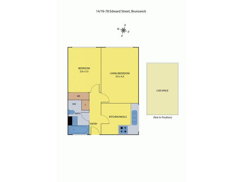 14/76-78 Edward Street, Brunswick VIC 3056 Floorplan