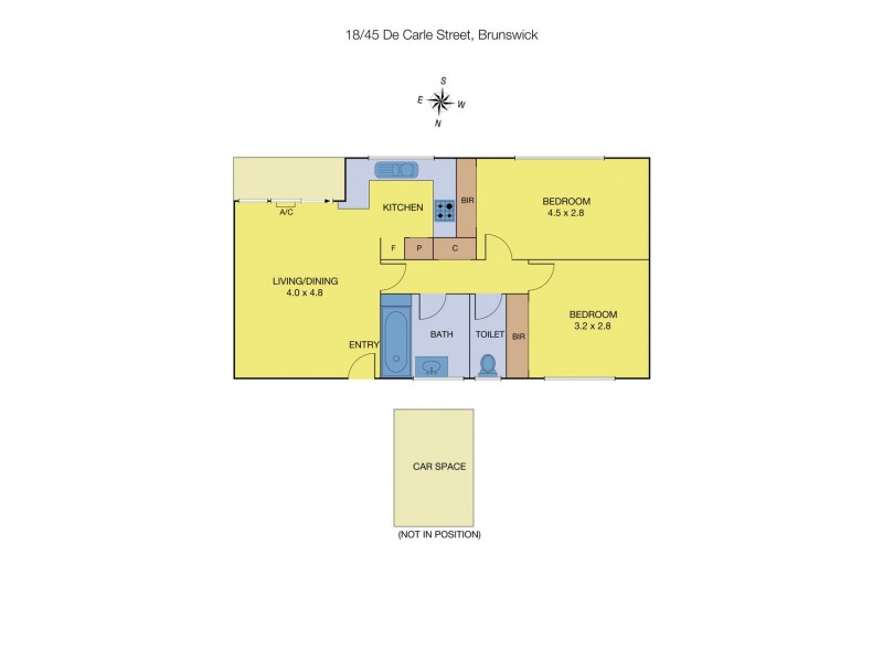 18/45 De Carle Street, Brunswick VIC 3056 Floorplan