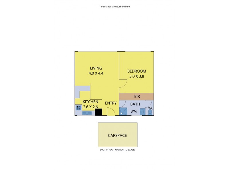 14/6 Francis Grove, Thornbury VIC 3071 Floorplan