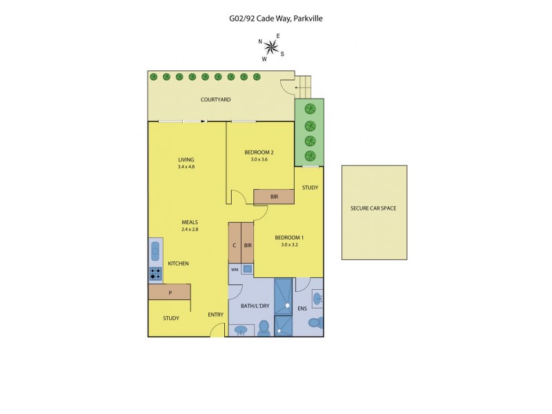 G02/92 Cade Way, Parkville VIC 3052 Floorplan