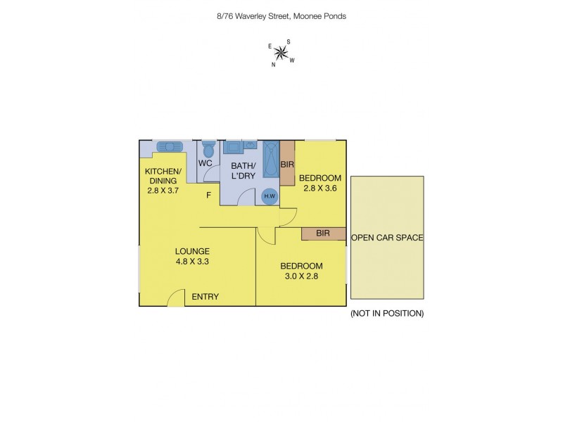 8/76 Waverley Street, Moonee Ponds VIC 3039 Floorplan