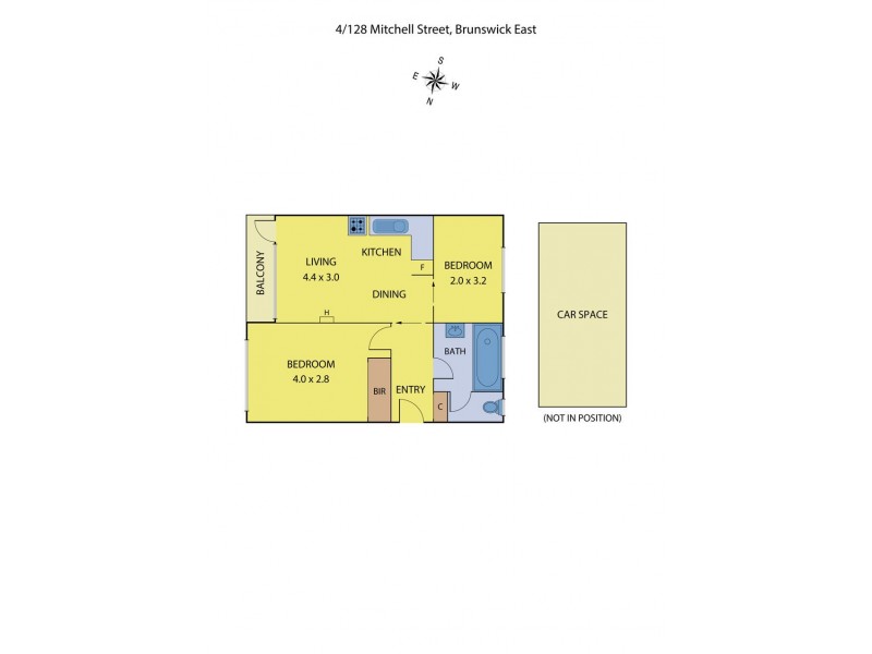 4/128 Mitchell Street, Brunswick East VIC 3057 Floorplan