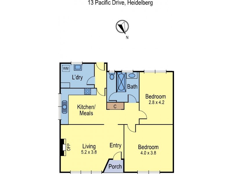 13 Pacific Street, Heidelberg West VIC 3081 Floorplan