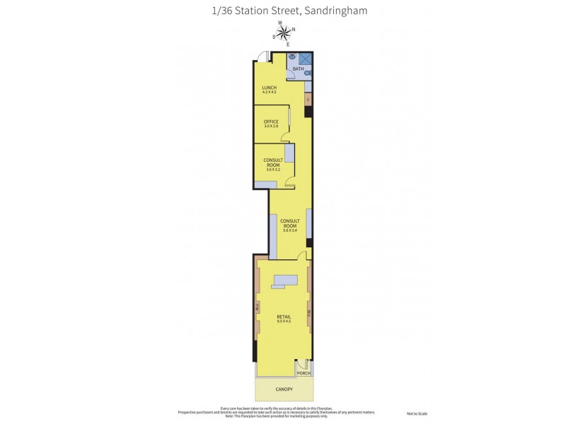 Shop 1/36 Station Street, Sandringham VIC 3191 Floorplan