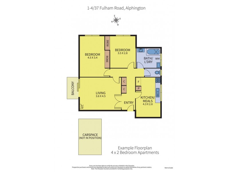 1-4/37 Fulham Road, Alphington VIC 3078 Floorplan