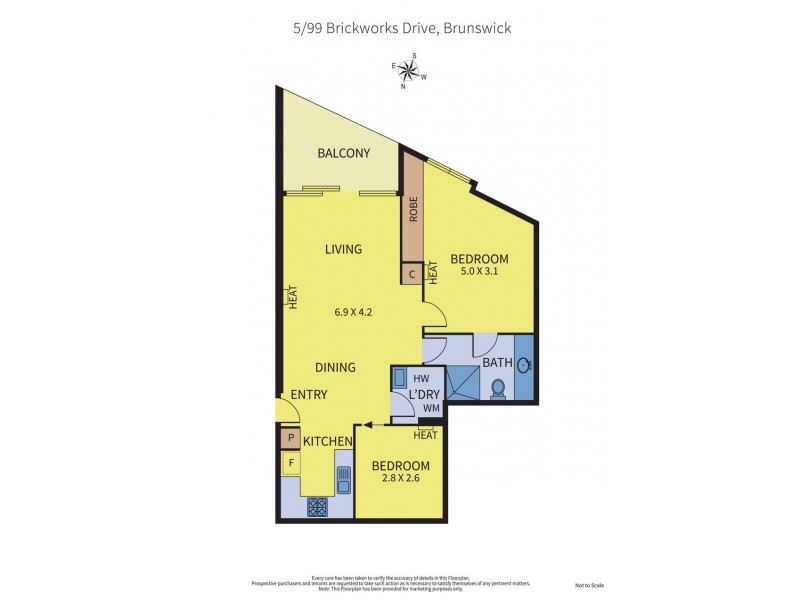 5/99 Brickworks Drive, Brunswick VIC 3056 Floorplan