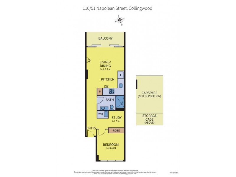 110/51 Napoleon Street, Collingwood VIC 3066 Floorplan