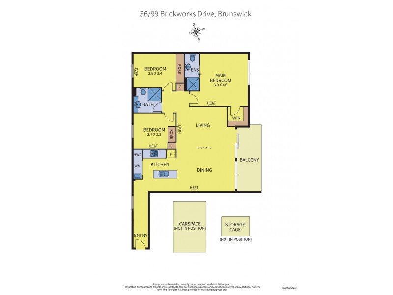 36/99 Brickworks Drive, Brunswick VIC 3056 Floorplan