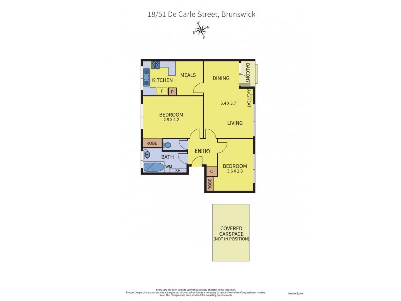 18/51 De Carle Street, Brunswick VIC 3056 Floorplan