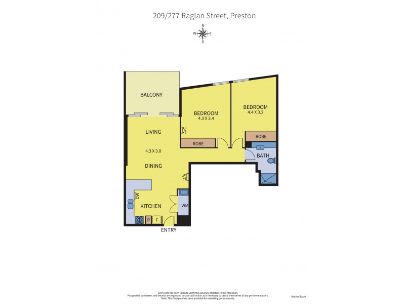209/277 Raglan Street, Preston VIC 3072 Floorplan