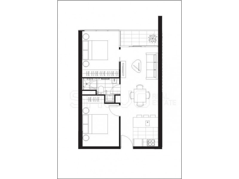 3105/45 Clarke Street, Melbourne VIC 3000 Floorplan