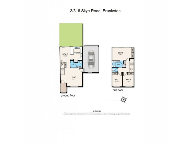 3/316 Skye Road, Frankston VIC 3199 Floorplan