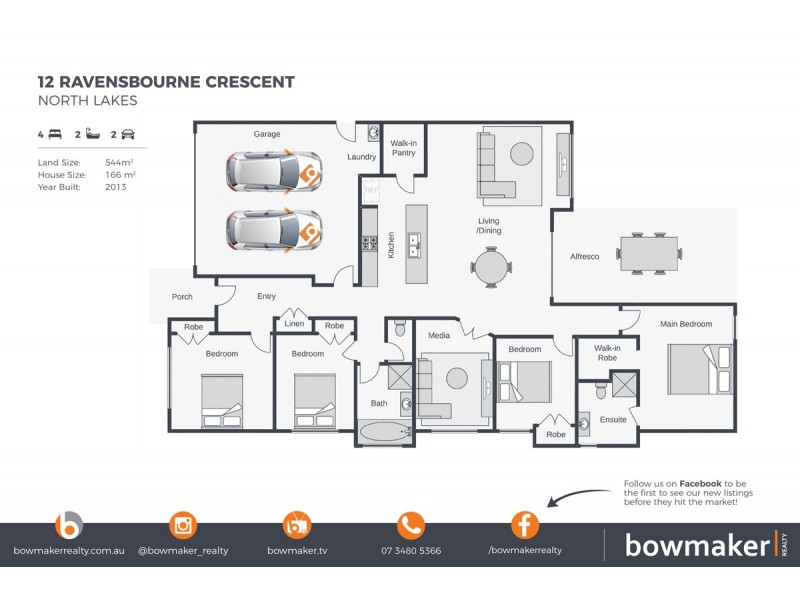 12 Ravensbourne Crescent, North Lakes QLD 4509 Floorplan