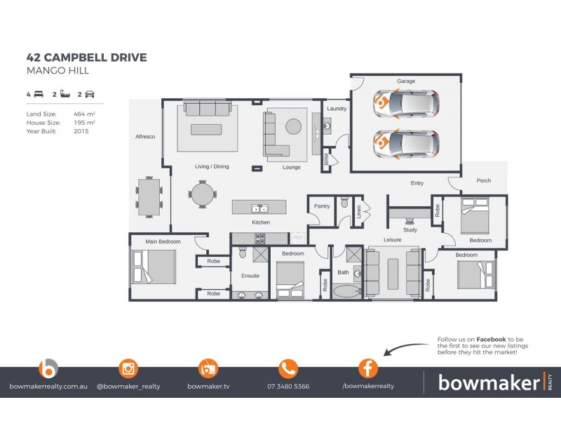 42 Campbell Drive, Mango Hill QLD 4509 Floorplan