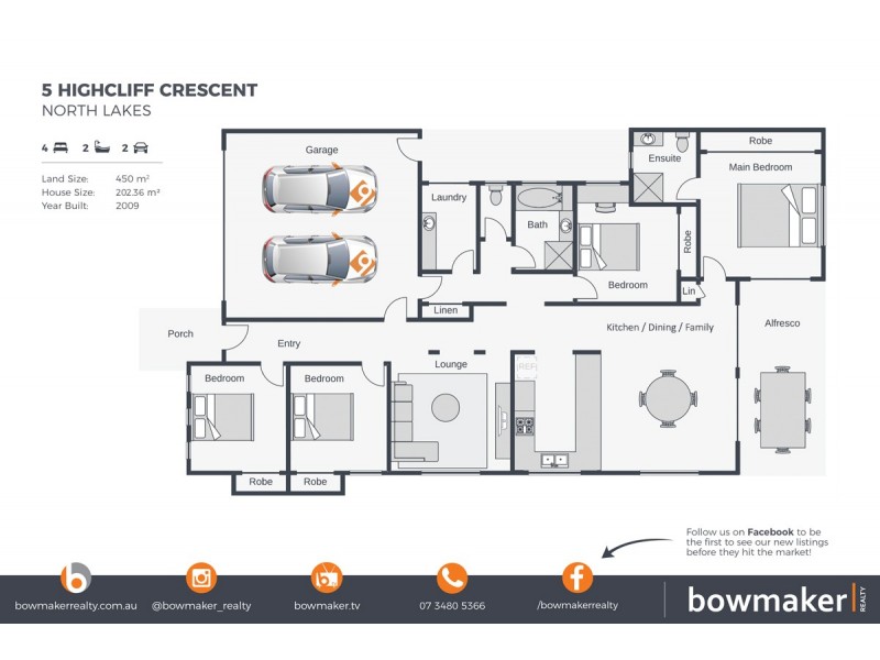 5 Highcliff Crescent, North Lakes QLD 4509 Floorplan
