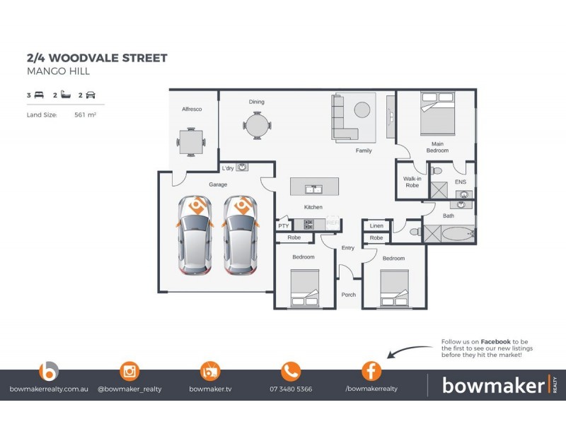2/4 Woodvale Street, Mango Hill QLD 4509 Floorplan