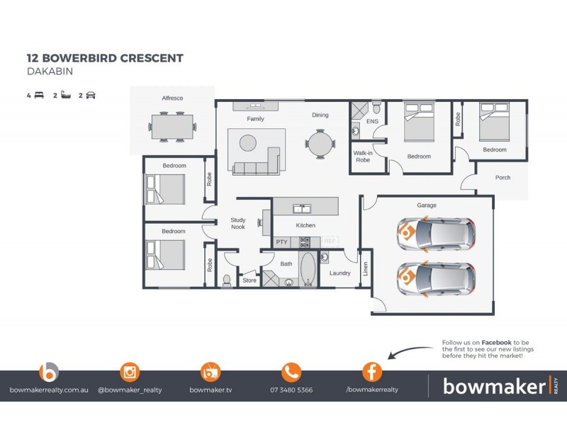 12 Bowerbird Crescent, Dakabin QLD 4503 Floorplan
