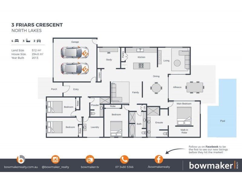 3 Friars Crescent, North Lakes QLD 4509 Floorplan