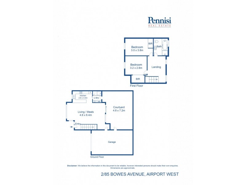 2/85 Bowes Avenue, Airport West VIC 3042 Floorplan