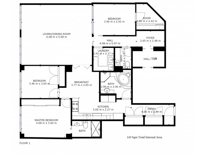 22/300 King Street, Melbourne VIC 3000 Floorplan