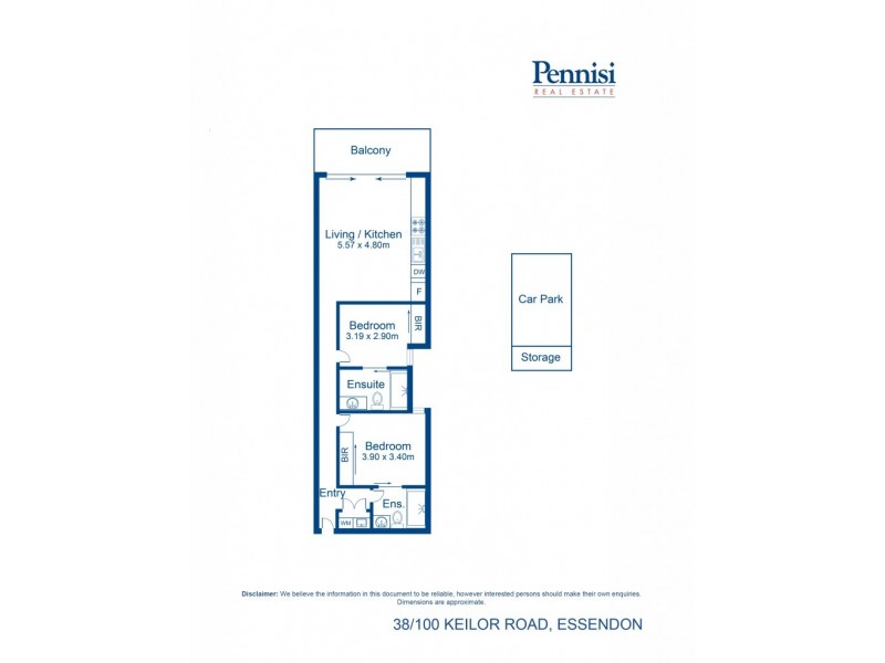 38/100 Keilor Road, Essendon North VIC 3041 Floorplan