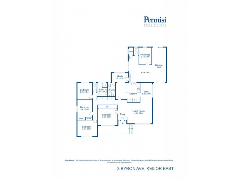 3 Byron Avenue, Keilor East VIC 3033 Floorplan