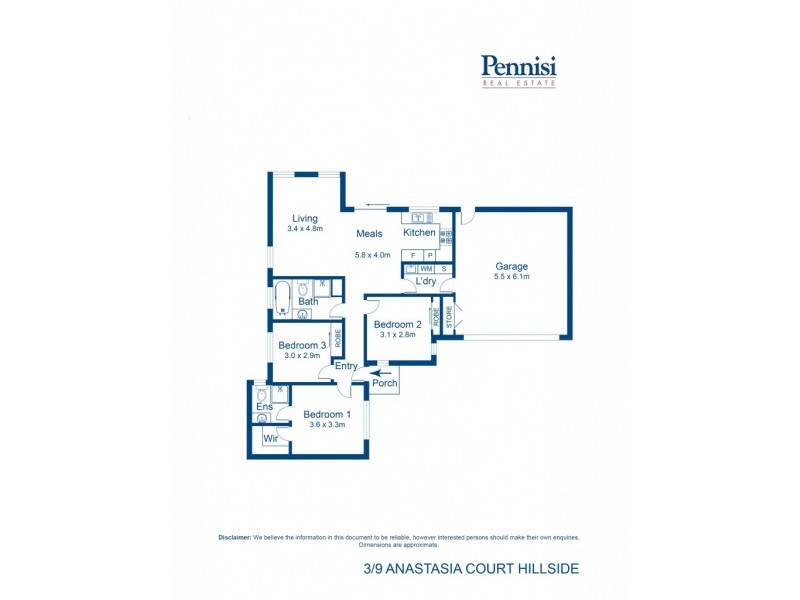 3/9 Anastasia Court, Hillside VIC 3037 Floorplan