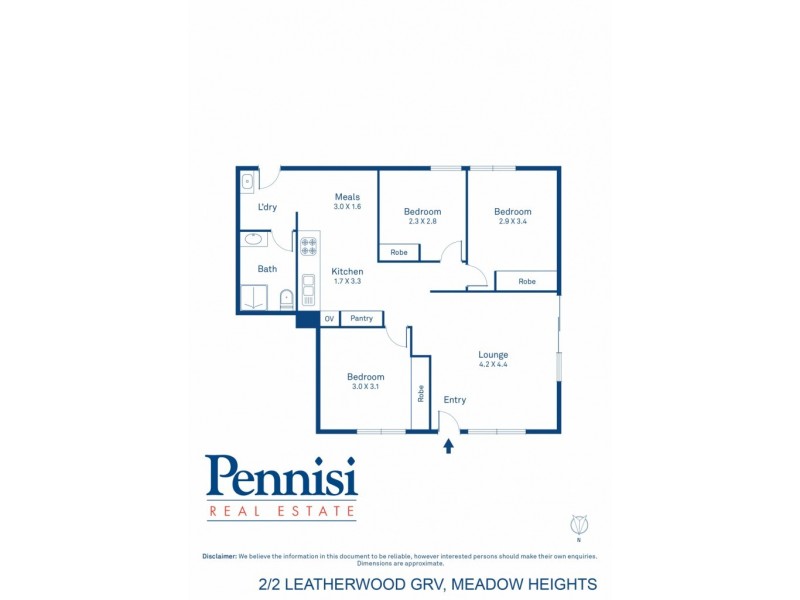 2/2 Leatherwood Grove, Meadow Heights VIC 3048 Floorplan