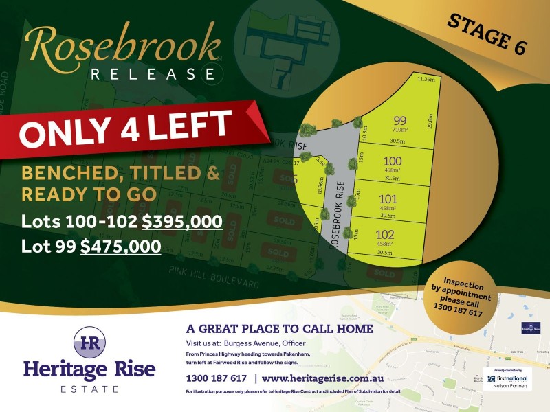 Lots 99-102 Rosebrook Rise, Officer VIC 3809