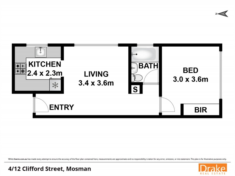 4/12 Clifford Street, Mosman NSW 2088 Floorplan