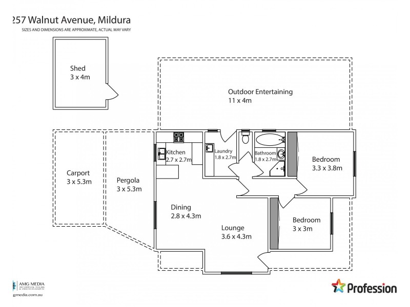1/257 Walnut Avenue, Mildura VIC 3500 Floorplan