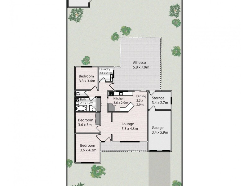 887 Fourteenth Street, Mildura VIC 3500 Floorplan