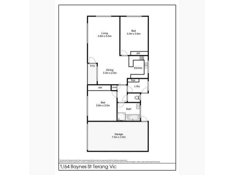 1/64 Baynes Street, Terang VIC 3264 Floorplan