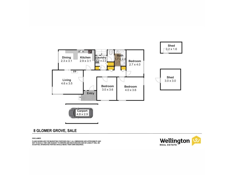 8 Glomar Grove, Sale VIC 3850 Floorplan