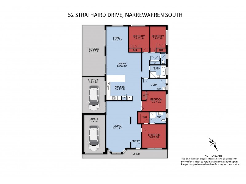 52 Strathaird Drive, Narre Warren South VIC 3805 Floorplan